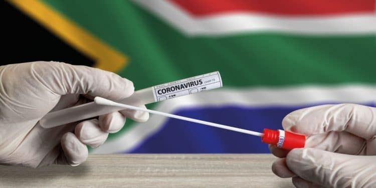 Coronavirus COVID-19 swab test in South Africa